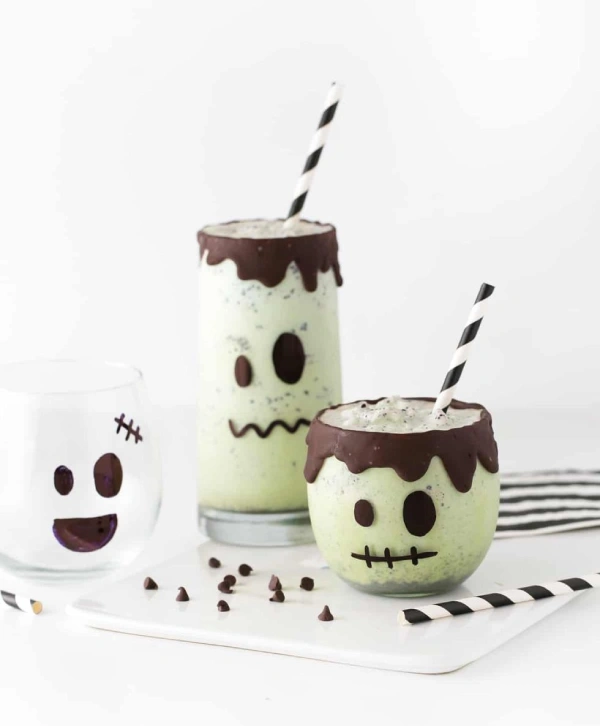 Easy Frankenstein Milkshakes