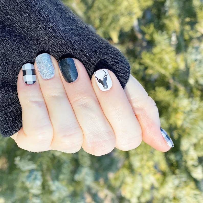 White Deer Nail Wraps