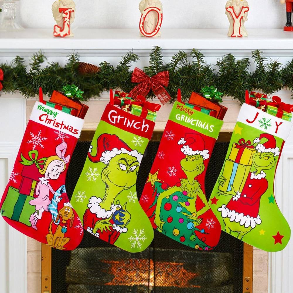 Grinch family Christmas Stocking