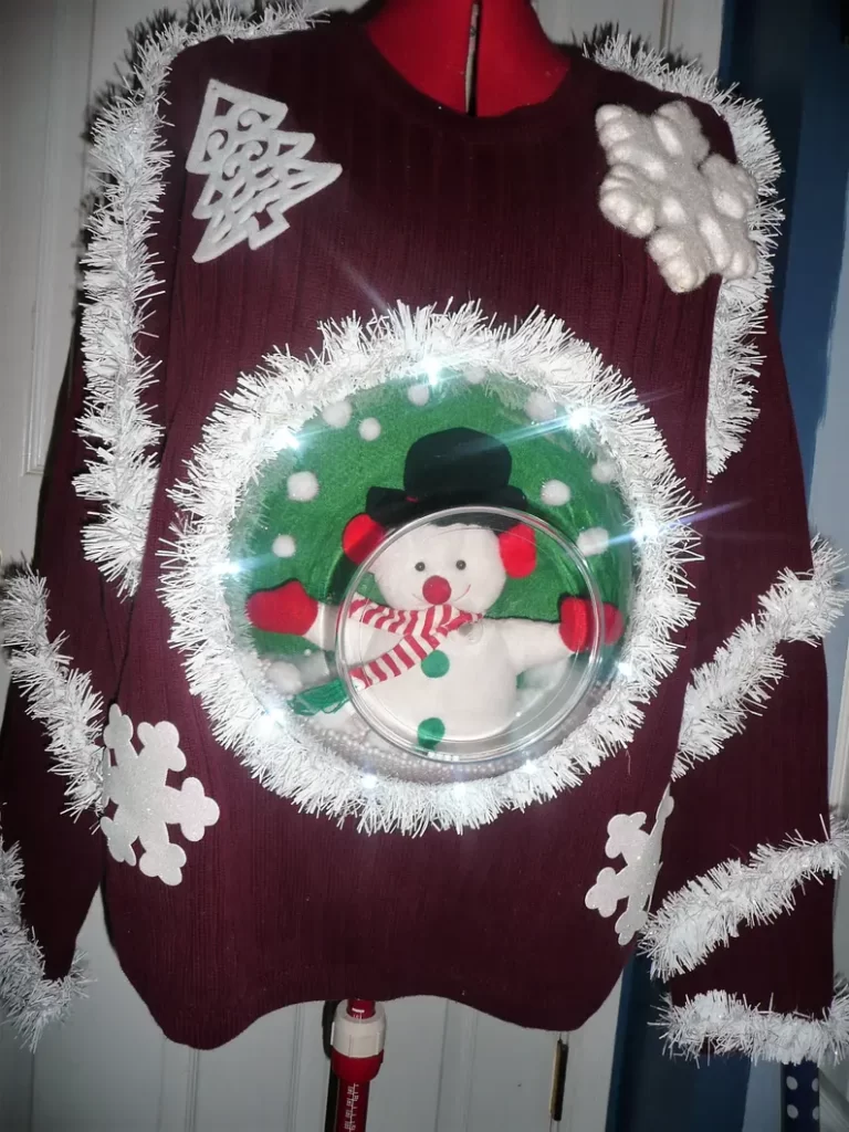 Lights Up SNOWGLOBE DIY Ugly Christmas Sweater
