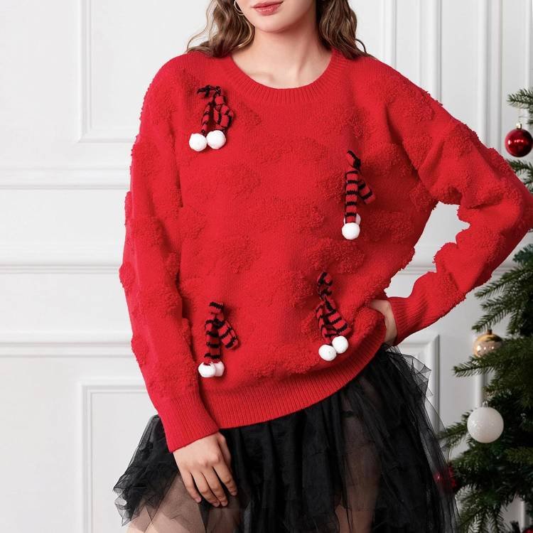 Ugly Christmas Sweaters for Women Christmas Tree Snowflake Printing