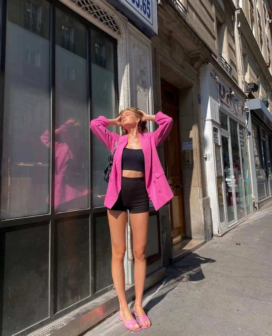 pink and black outfit ideas