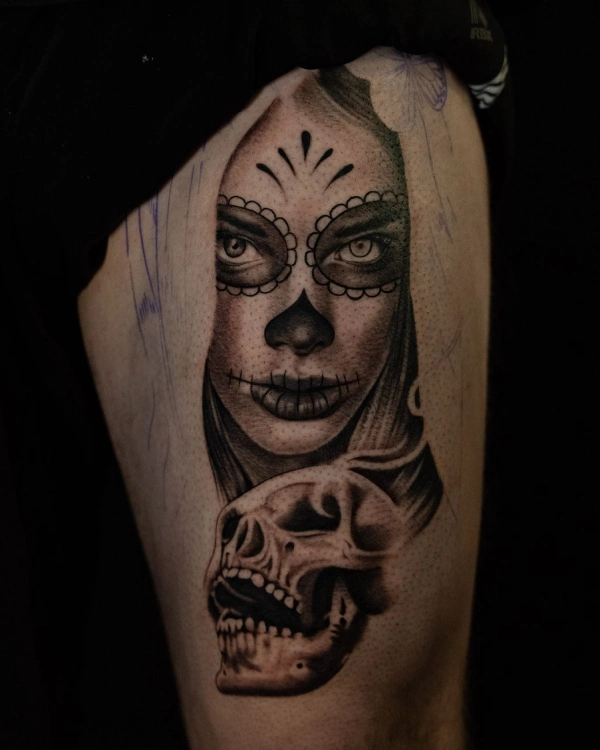 Realism Skull Tattoo Idea