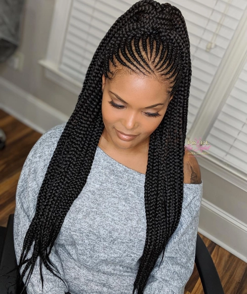 braids with a ponytail