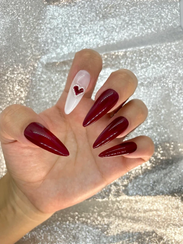 red heart nails