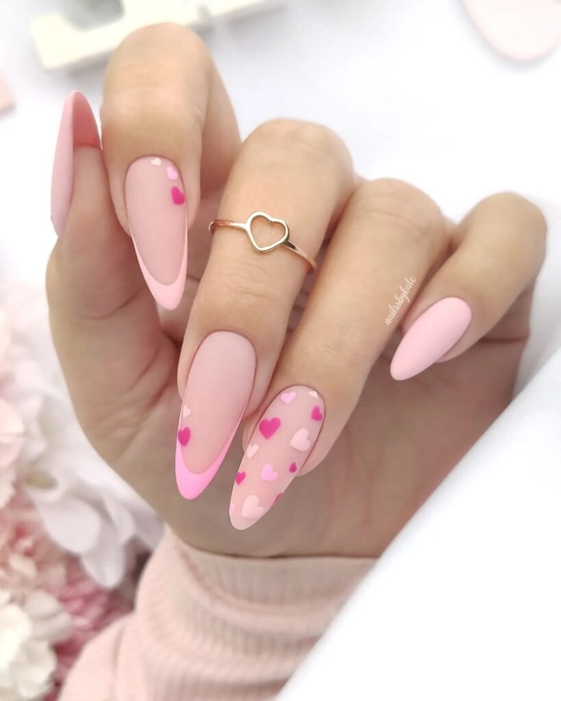 pretty heart nails