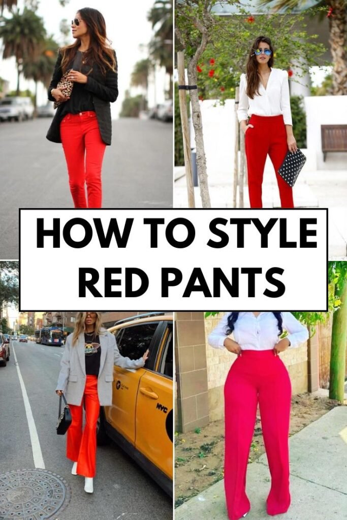 how to style red pants