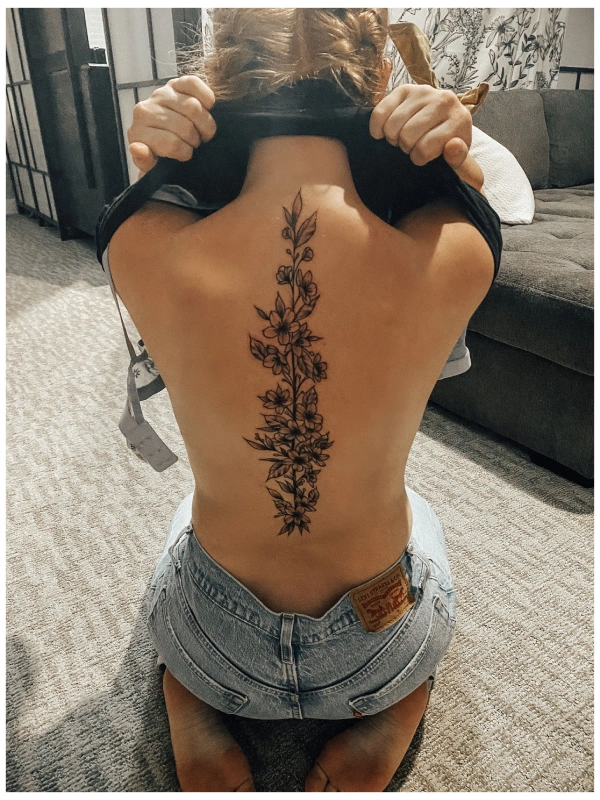 vine spine tattoos