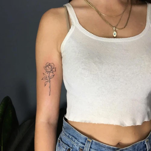 Small Rose Ideas for Arm Tattoo