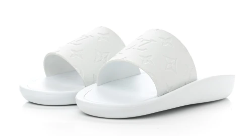 Louis Vuitton Rubber Monogram Embossed Sunbath Flat Sandals