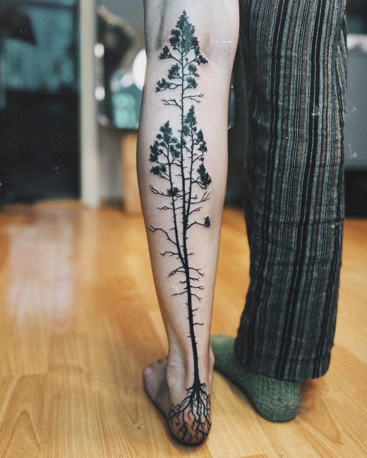 Large Pine tree tattoo ideas