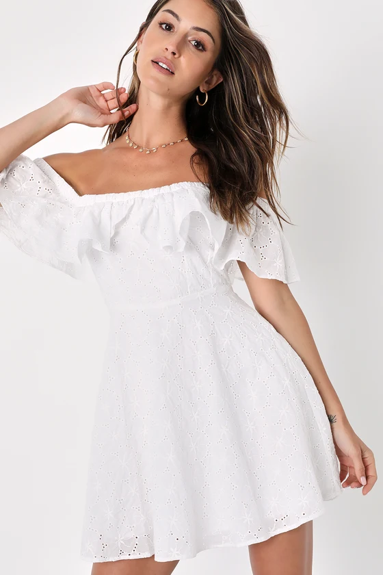 White dress for summer