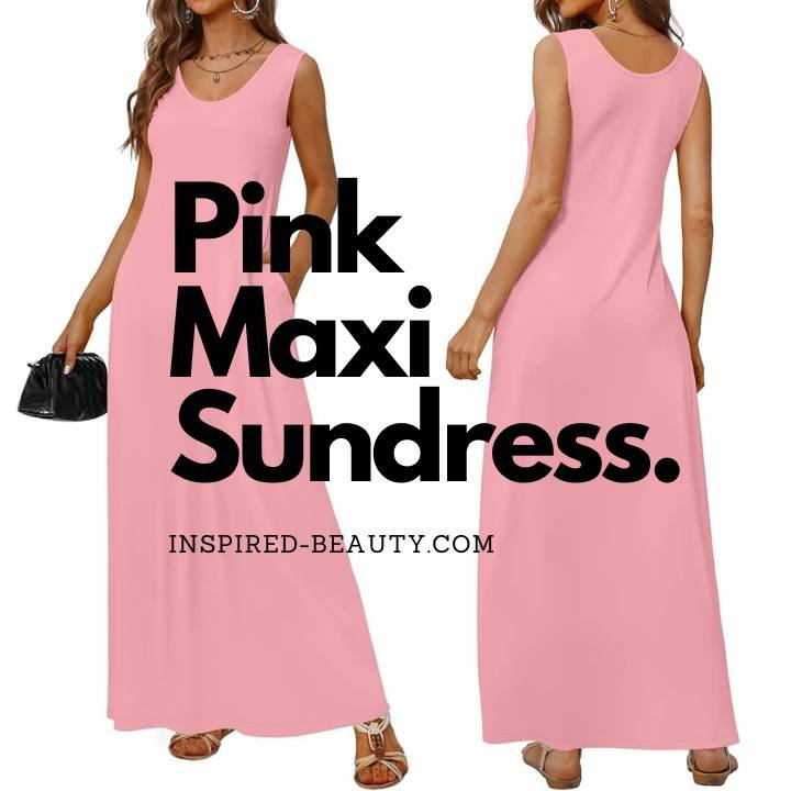 Maxi Dresses Summer Spaghetti Strap Dress with Pockets