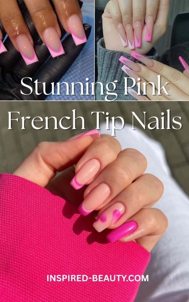 cute french tip nail art ideas