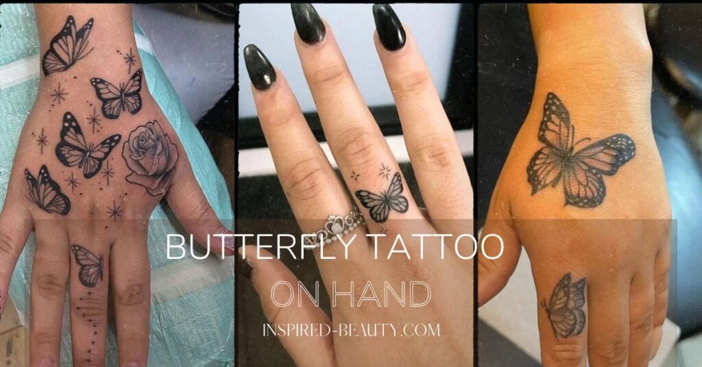 butterfly hand tattoo