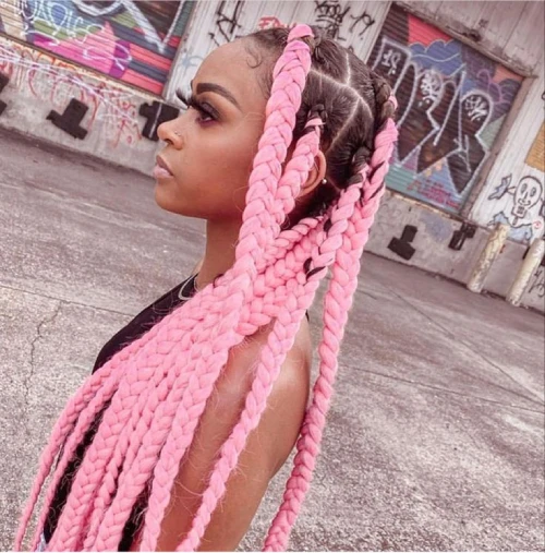 Pink Hairstyles braids