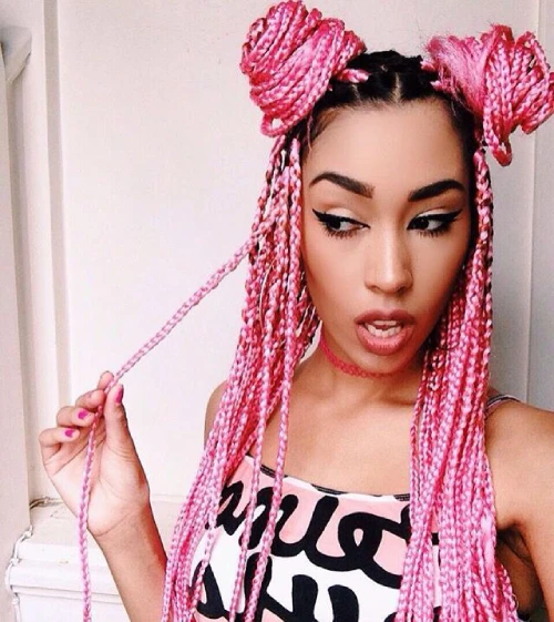 Pink Hairstyles braids