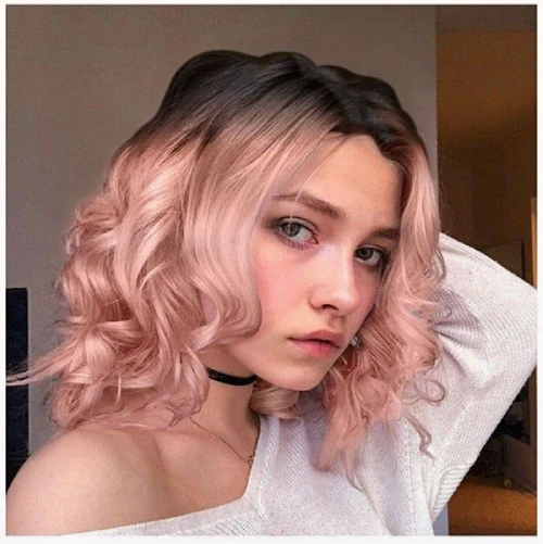 Pink Hairstyles for Medium Hair