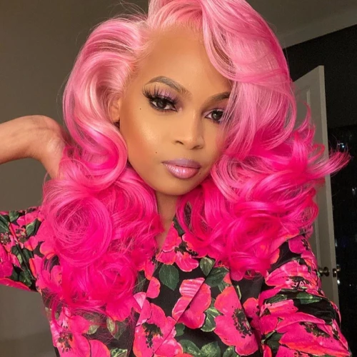 Pink Hairstyles Black girls