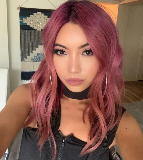 Stunning Ombre Pink hair with light pastel dark pink top