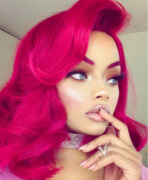 Hot pink hairstyles