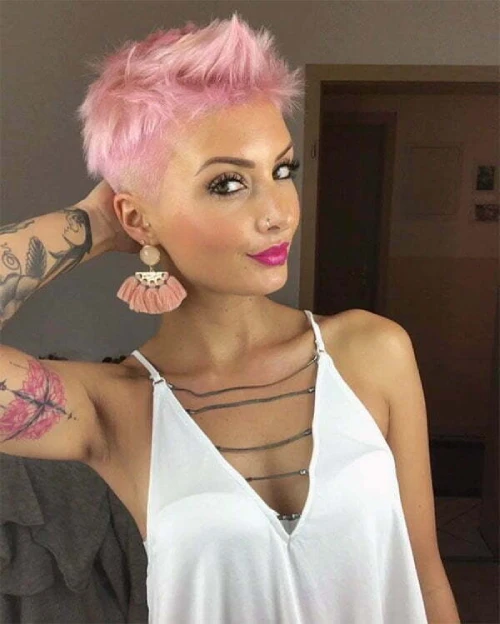 Pink Hairstyles for short hair