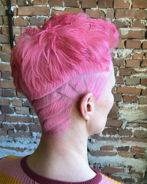 Pink Hairstyles for short hair