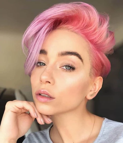 Pink Hairstyles for short hair