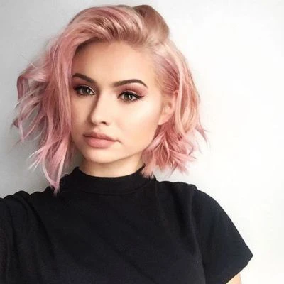 Pink Hairstyles for short hair