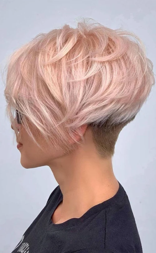 Pink Hairstyles for short hair