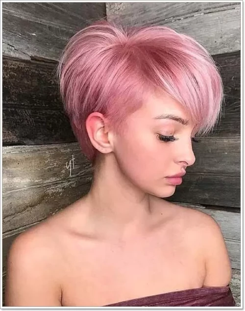 Pink Hairstyles for short hair