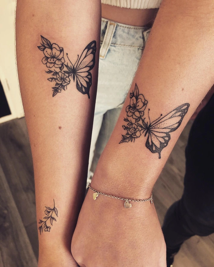 butterflies tattoo on arm