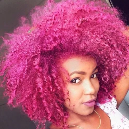 Pink Hairstyles Black girls