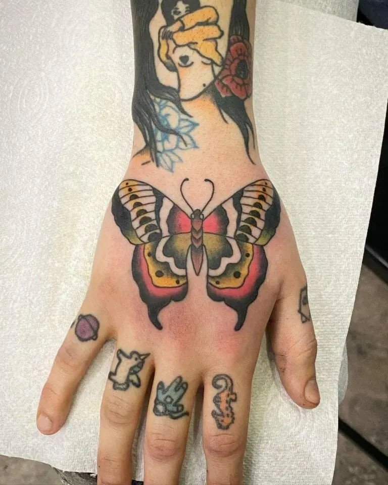 Butterfly Tattoo on Hand