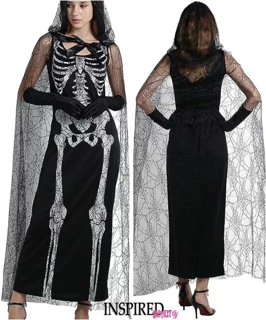 Spider Web Skeleton Halloween Costume