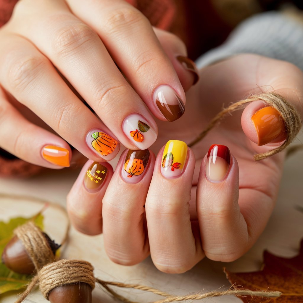 reative fall-themed nail designs