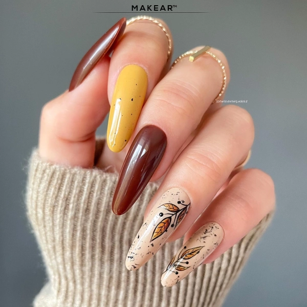 gel fall nail designs