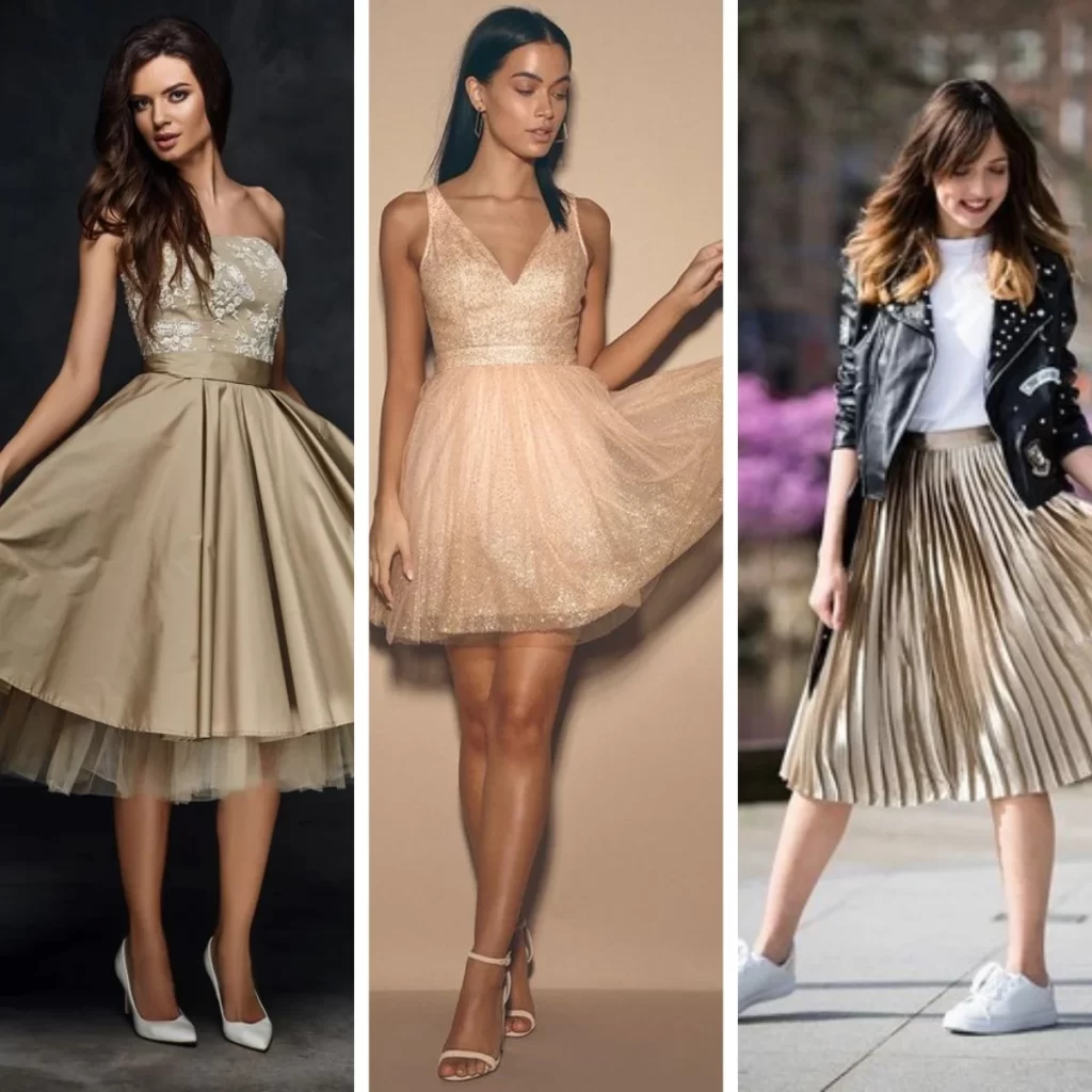 best color shoes to wear with gold dress