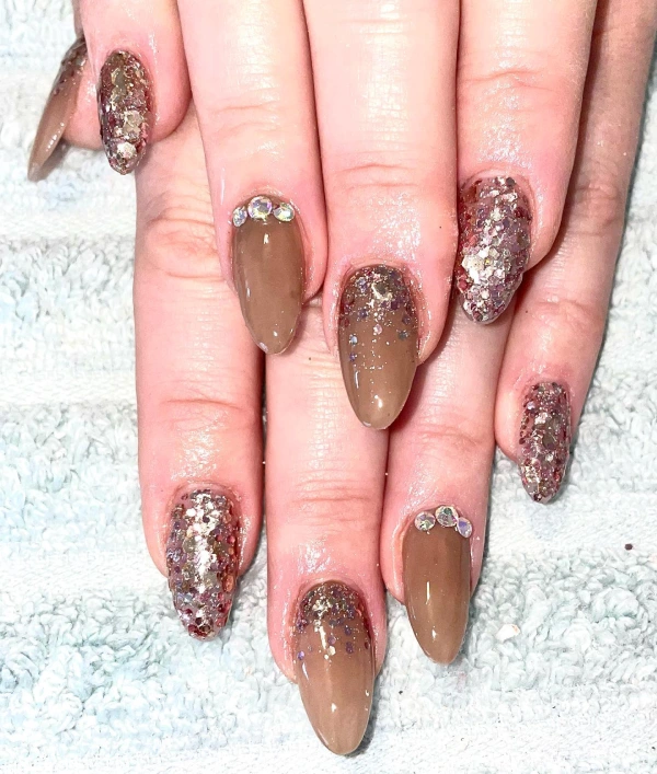 brown nail art designs