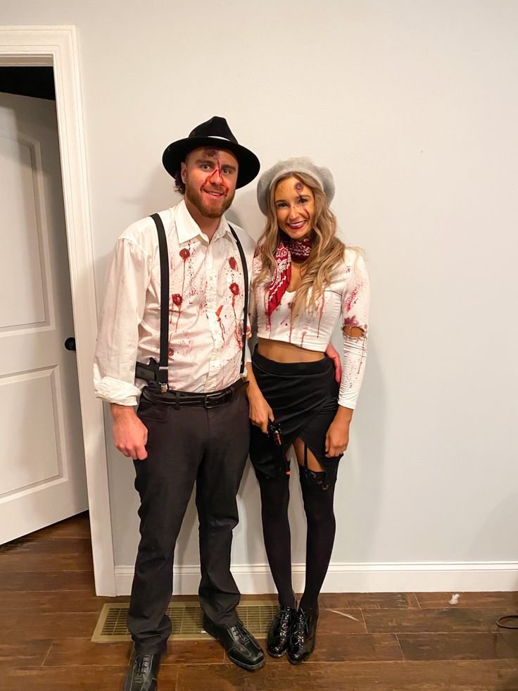 Barny and Clyde Criminal Couple Costume Idea for Halloween