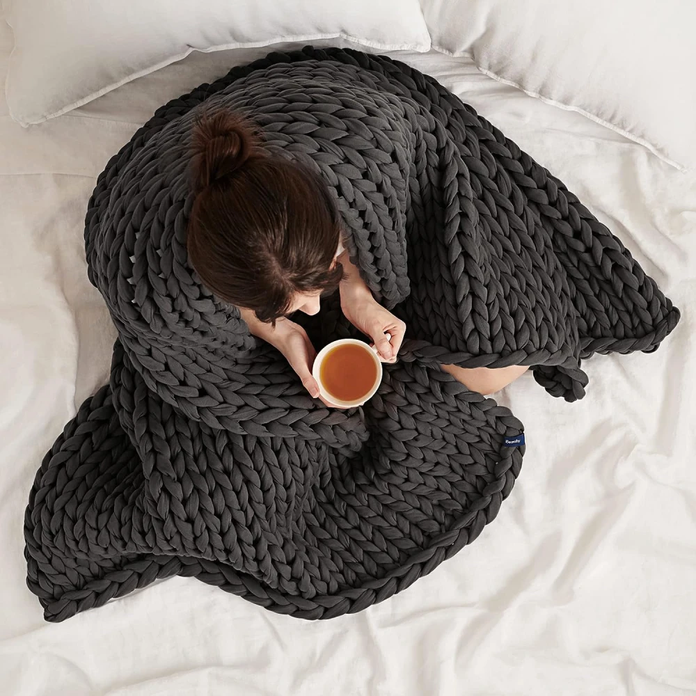 Organic Hand-Knit Weighted Blanket