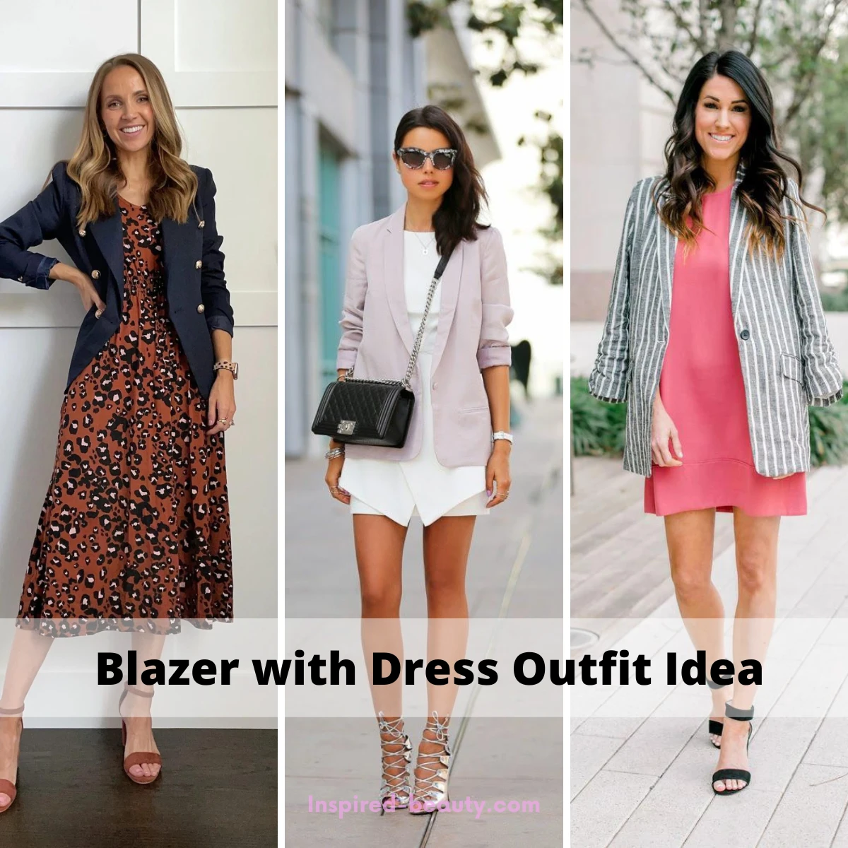 How to Wear a Blazer with a Dress Outfit Ideas - Inspired Beauty