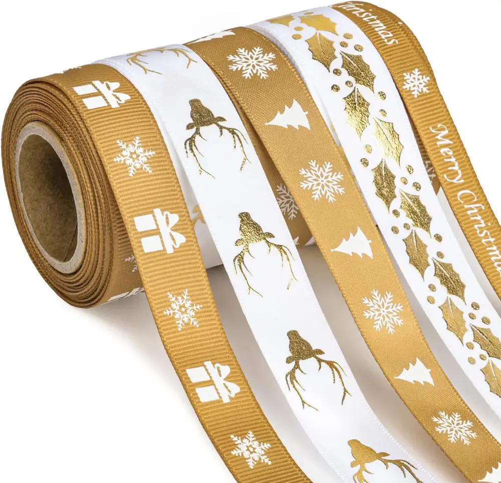 Christmas Ribbons Set Gold 