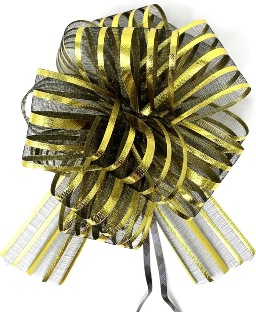 Large Pull Bows Black Gold