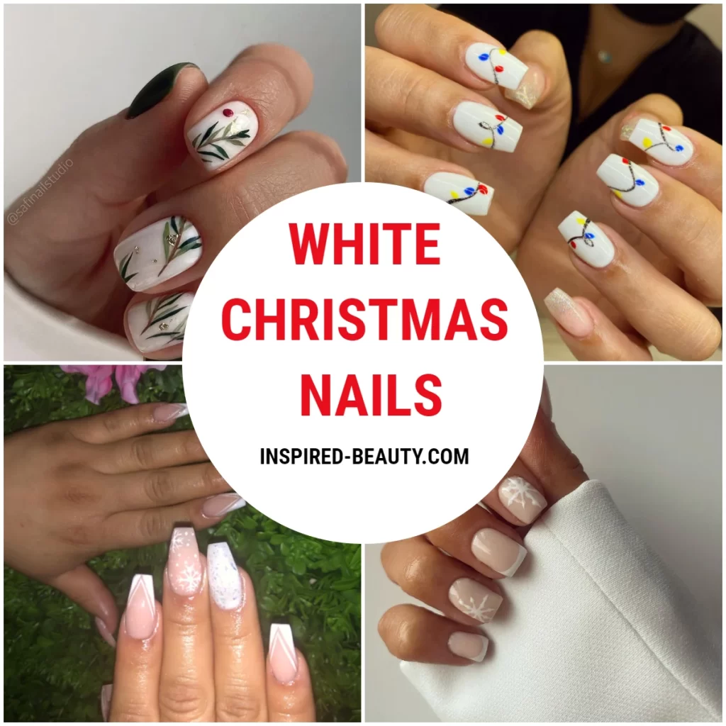 white christmas nails