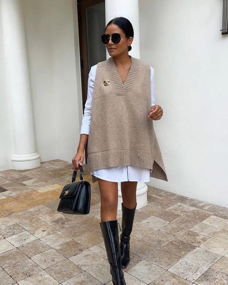 Joelle Oversized Sweater Vest