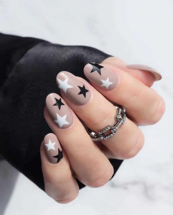 large star nail art designs
