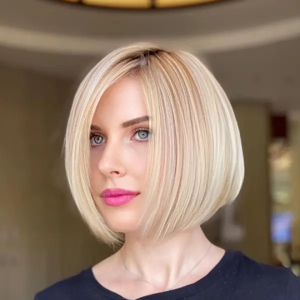 Elegant Modern Inverted Bob Cut for Short Hair