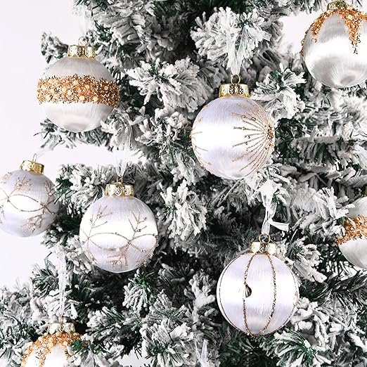 White Gold Christmas Tree Ornaments