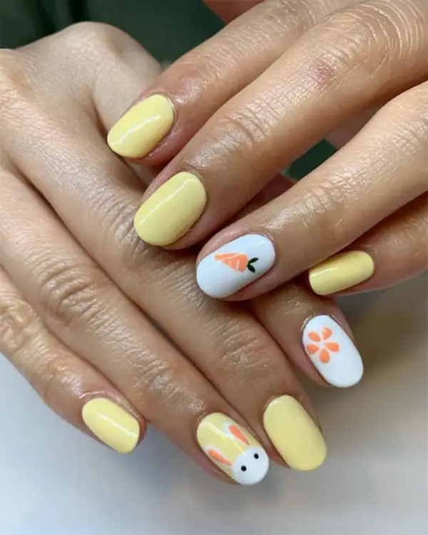 Carrot Yellow White Easter Design